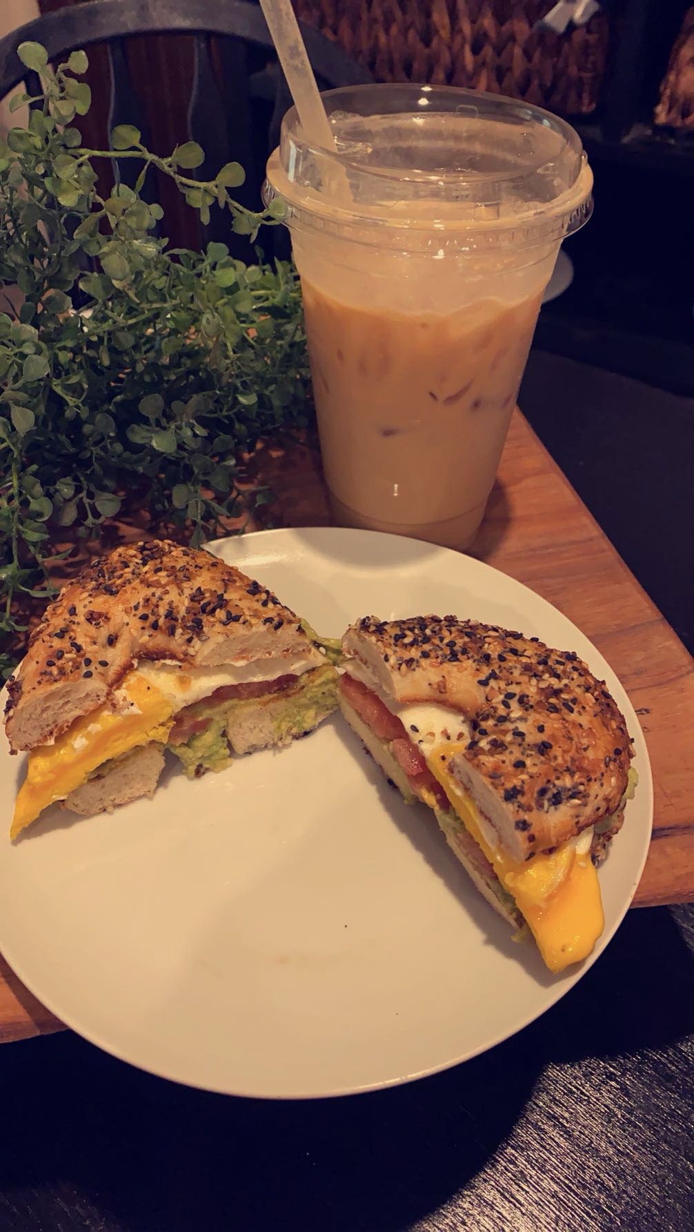 Everything bagel sandwich