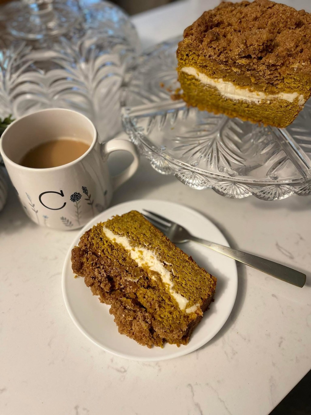 Pumpkin cream cheese loaf with streusel&nbsp;topping