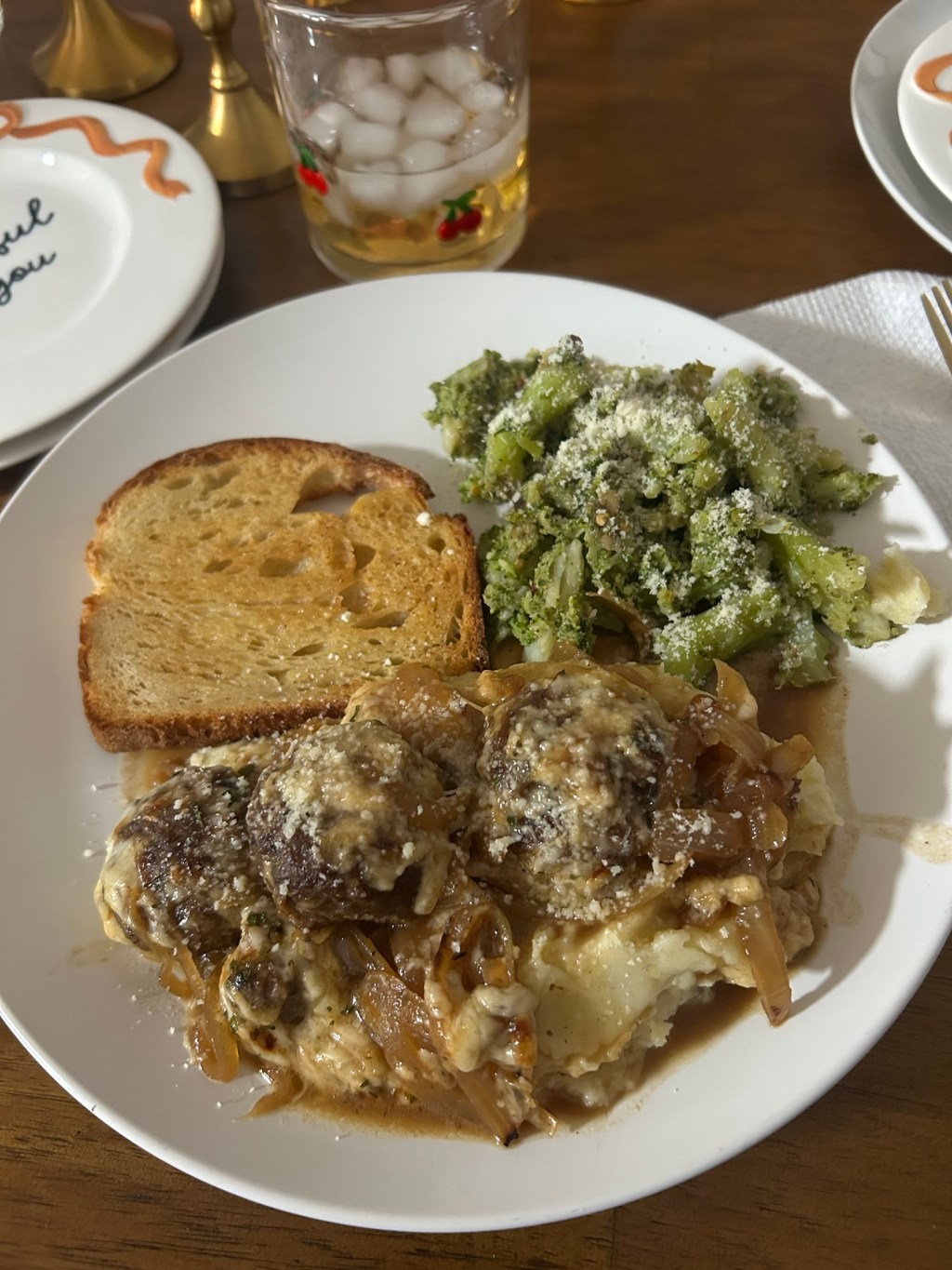 French onion meatballs